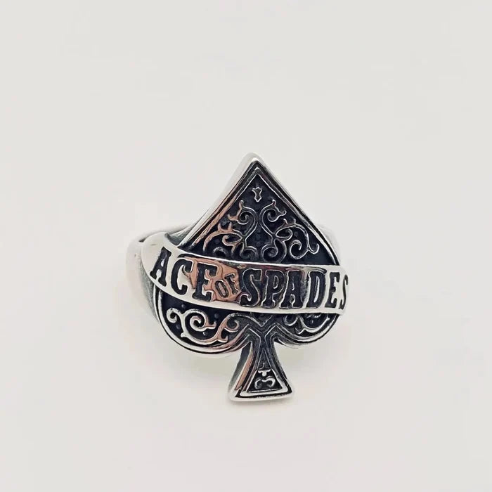 Ace of Spades Biker Ring