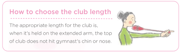 Chacott Hi-Grip Rubber Clubs II 41cm FIG APPROVED