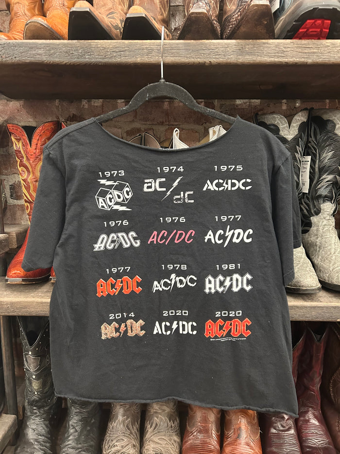 Chop Shop ACDC Anniversary Crop Top T-shirt