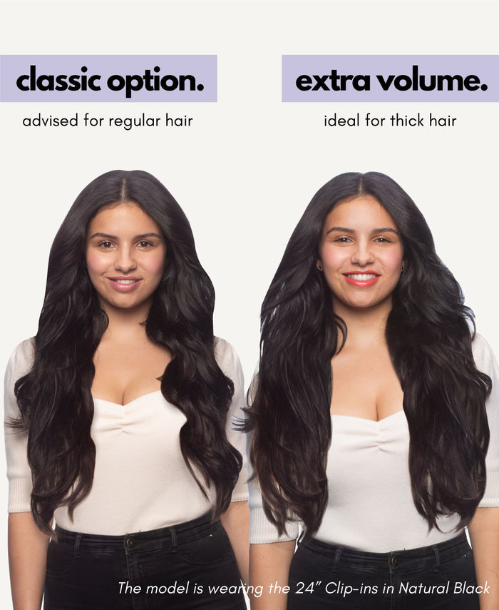 invisible clip-in hair extensions cherry red.