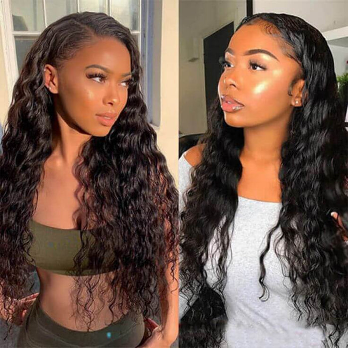 180% density super natural v part human hair wig