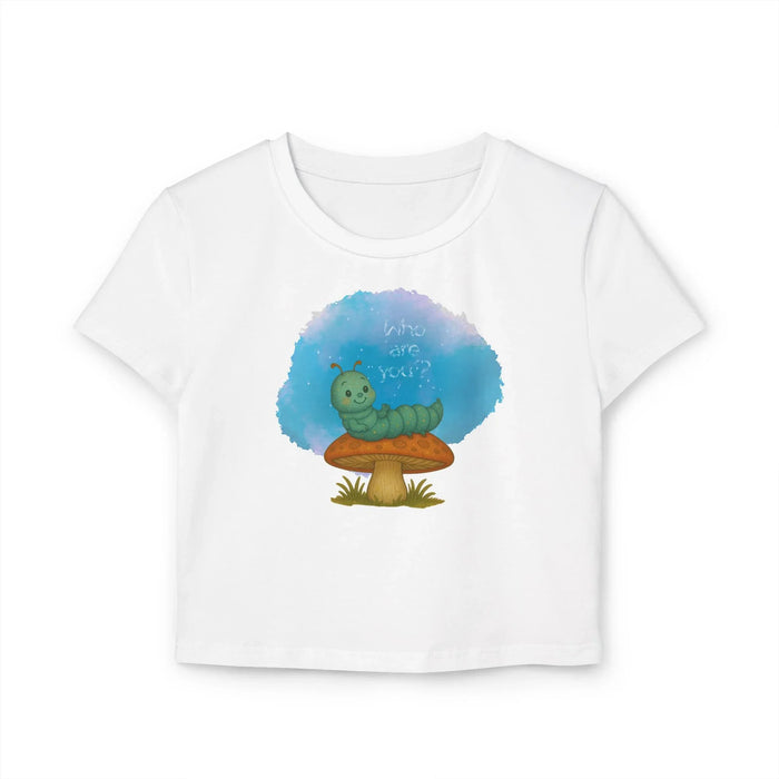 ✨ Who Are You? Cute Sparkly Caterpillar Baby Tee ✨ - Whippie's