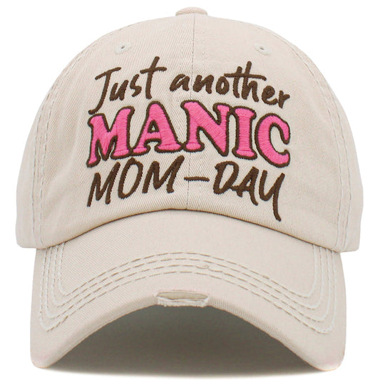 1472 - Just Another Manic Mom Day Hat - Stone
