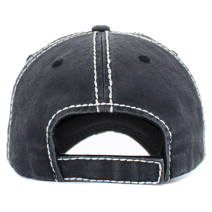1476 - I Am a Woman Hat - Black