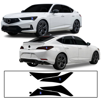 Acura Integra 2023–2026 Dark Smoke Headlight & Taillight Tint Kit – Precut Vinyl Lens Overlays