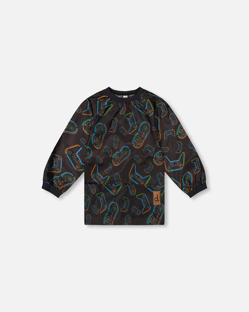 Apron Black Printed Controller-0
