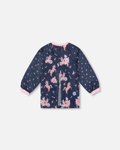 Apron Navy Unicorn Print-1