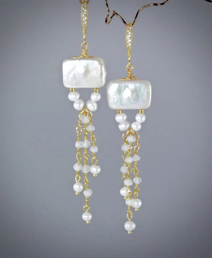 "Arianna" - Cultured Pearl Bridal Bracelet/Earrings/Set