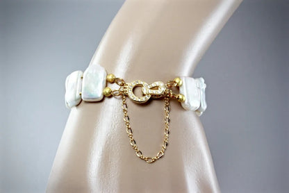 "Arianna" - Cultured Pearl Bridal Bracelet/Earrings/Set