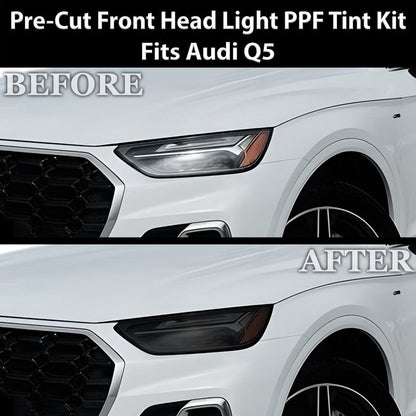 Audi Q5 SQ5 2021–2025 Dark Smoke Headlight & Taillight Tint Kit – Precut Vinyl Lens Overlays