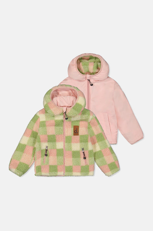 Baby Reversible Mid-Season Jacket Pale Dusty Pink-0