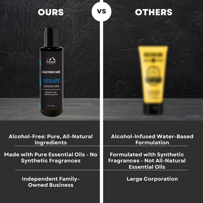 Our Bald Head Cleanse from Mountaineer Brand Products stands out from the others, offering a unique cleansing soap infused with nourishing ingredients for a well-groomed look. Whether you have a full beard or a bald head.