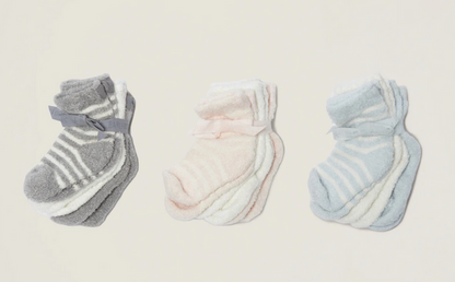 Barefoot Dreams CozyChic Lite Infant Sock 3-Pack - Multiple Colors!