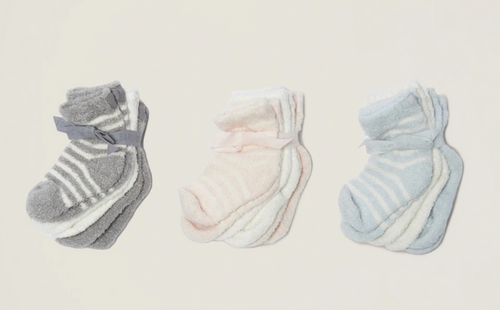 Barefoot Dreams CozyChic Lite Infant Sock 3-Pack - Multiple Colors!
