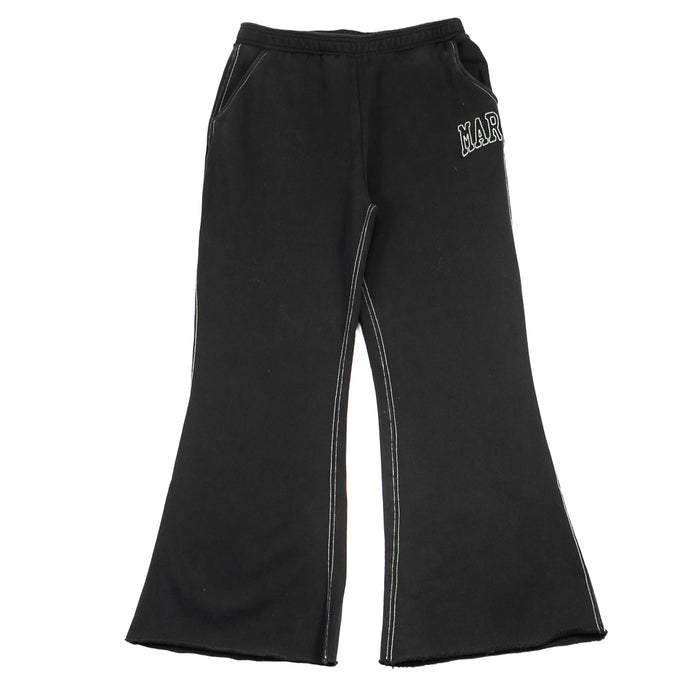 Big Stitch Open Leg Sweatpants (Black)