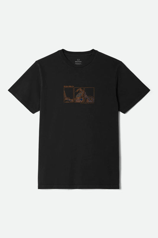 Brixton Briscoe T-Shirt - Black Worn