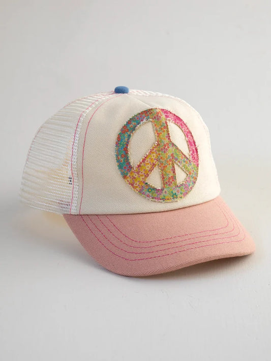 Canvas Trucker Hat - Peace Sign-view 1