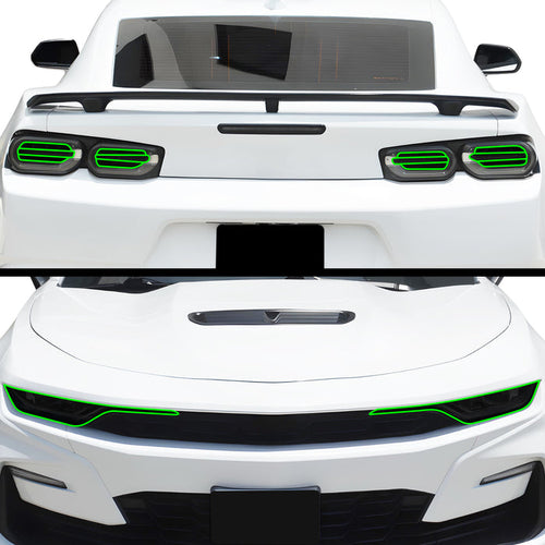 Full Headlight Taillight Precut Smoked PPF Tint Kit Overlay Film Fits Chevrolet Camaro 2019 - 2024 - Bogar Tech Designs