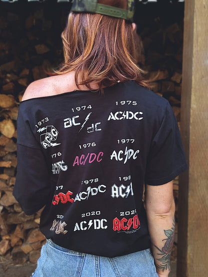 Chop Shop ACDC Anniversary  Crop Top T-shirt