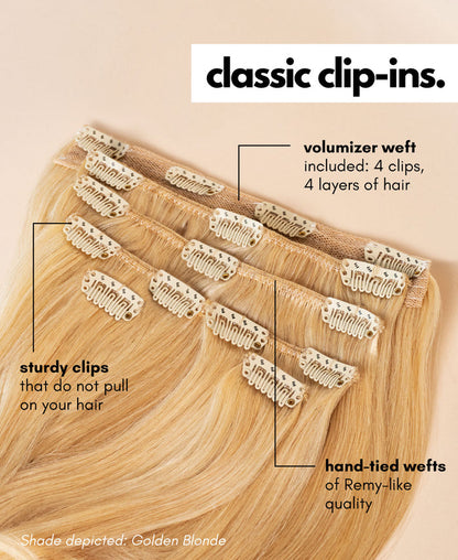 clip-in hair extensions dark brown.