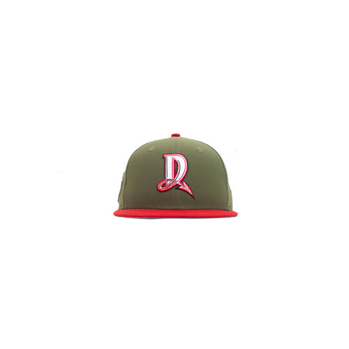 Dayton Dragons 20th Anniversary Fitted Cap (Olive Ripstop/ Red)
