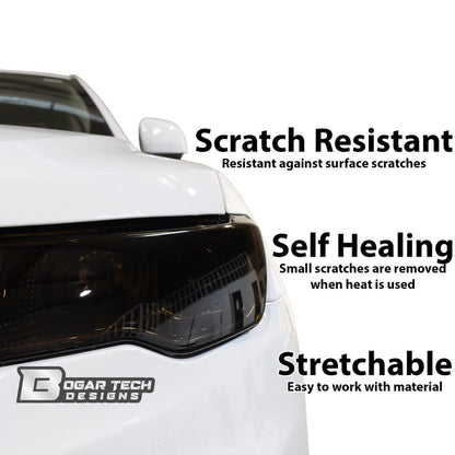 Full Headlight Taillight Racetrack Precut Smoked PPF Tint Kit Film Overlay Fits Dodge Dart 2013 - 2016 - Bogar Tech Designs