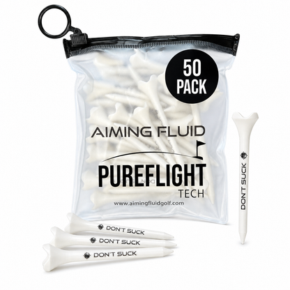 DON’T SUCK™ Golf Tees – PureFlight™ 4-Prong Design (50-Pack)
