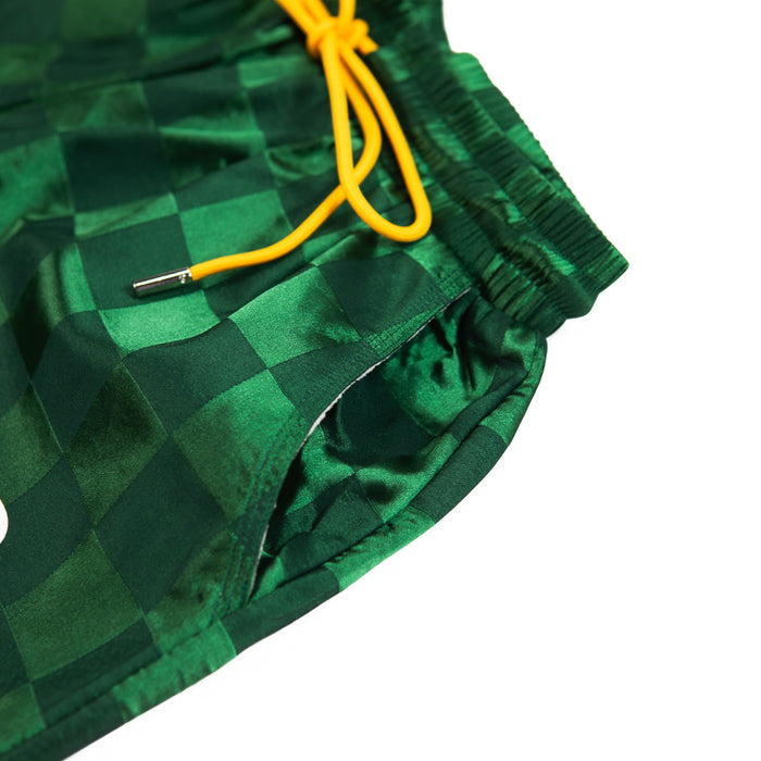 DSM Checkered Nylon Shorts (Green)