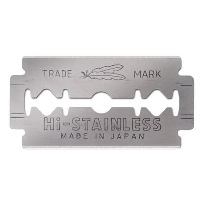 Enkelt Feather Hi-STAINLESS metallisk barberblad fra Japan