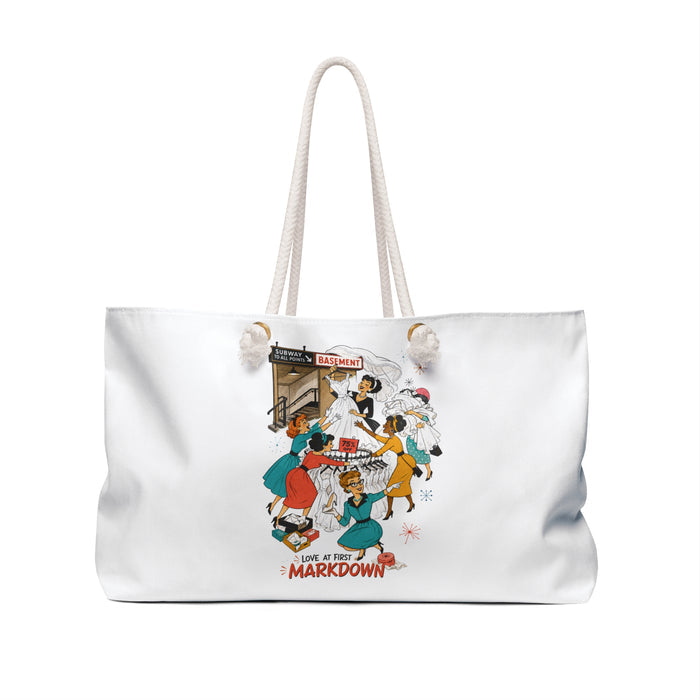 Filene’s Basement Running of the Brides Mid Century Tote Bag