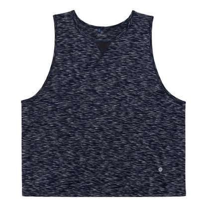 Heather Navy Melange Training Camp Muscle Tee - Parke & Ronen