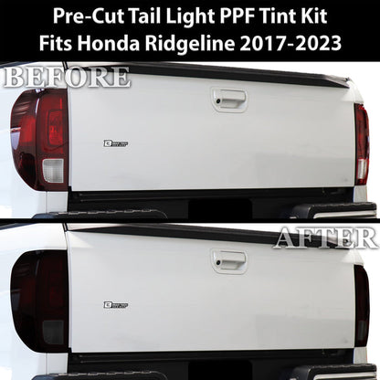 Full Headlight Taillight Precut Smoked PPF Tint Kit Film Overlay Fits Honda Ridgeline 2017 - 2025 - Bogar Tech Designs
