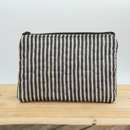 Howdy Ticking Quilted Zipper Bag #QMB247KH