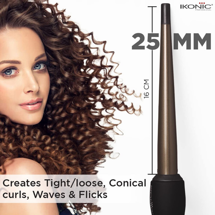 Ikonic Conical Tong - Cnt 25 Black