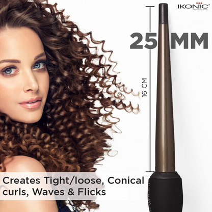 Ikonic Conical Tong - Cnt 25 Black
