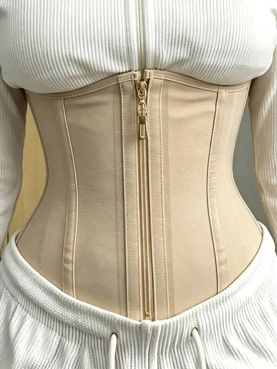 Women’s High-Compression Waist Trainer Belt – Zippered Underbust Body Shaper & Waist Cincher