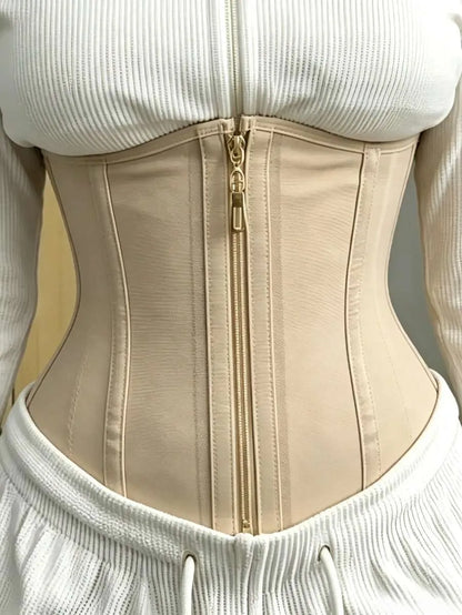 Women’s High-Compression Waist Trainer Belt – Zippered Underbust Body Shaper & Waist Cincher