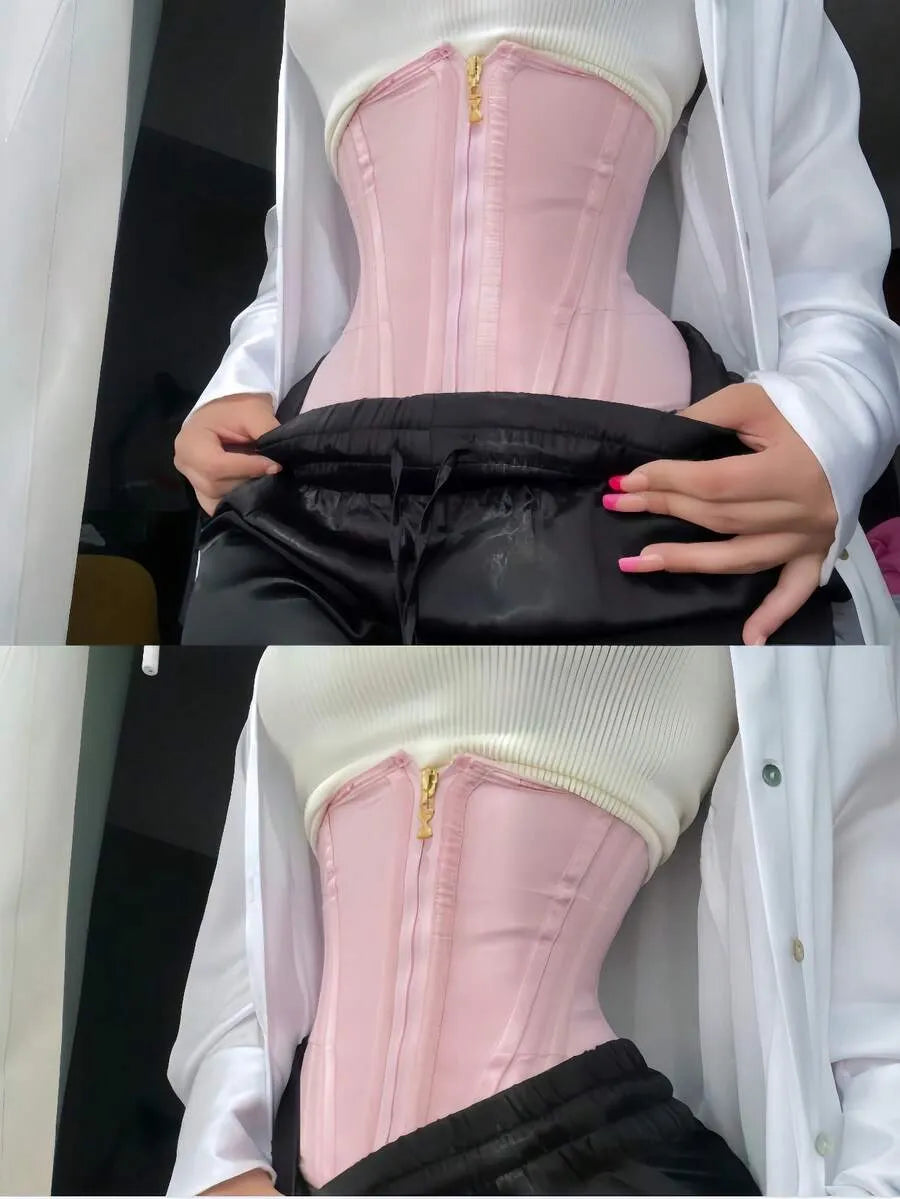 Women’s High-Compression Waist Trainer Belt – Zippered Underbust Body Shaper & Waist Cincher