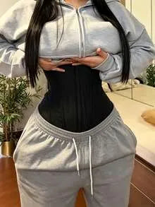 Women’s High-Compression Waist Trainer Belt – Zippered Underbust Body Shaper & Waist Cincher