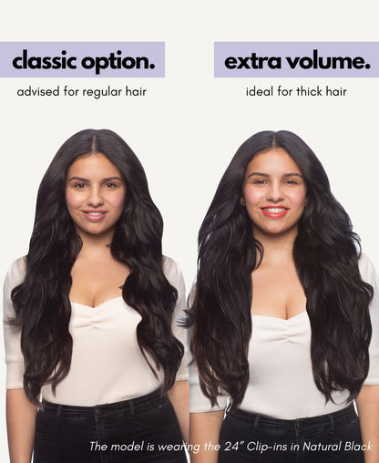 invisible clip-in hair extensions cherry red.