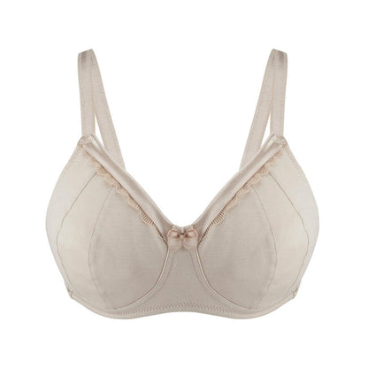 Ivory Supportive Non Wired Silk and Organic Cotton Full Cup Bra with removable paddings – Juliemay Lingerie