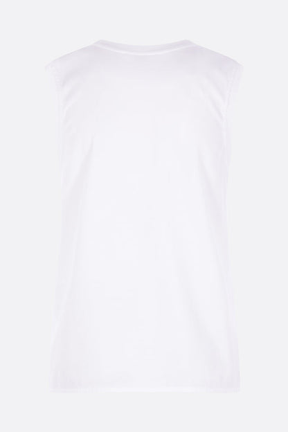 jersey tank top with knot hem