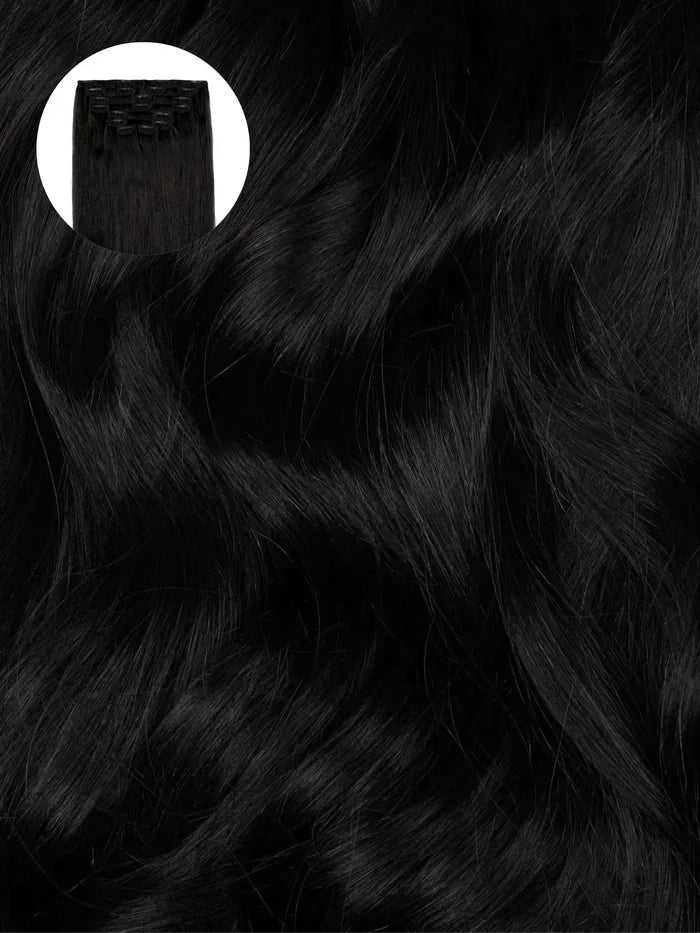 Jet Black (1) Seamless Clip-Ins