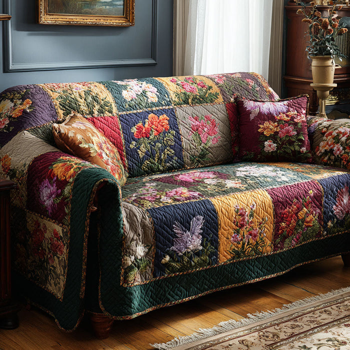Kirsten - Vatteret sofaovertræk Mønster Blomster
