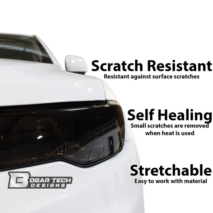 Full Headlight Taillight Precut Smoked PPF Tint Kit Film Overlay Fits Lexus RC 2019 - 2023 - Bogar Tech Designs