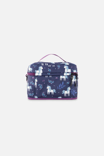 Lunch Box Blue And Purple Unicorn Print-2