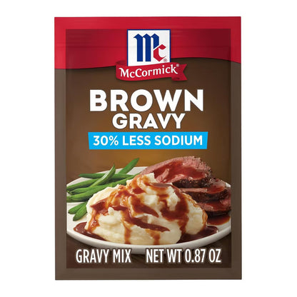 McCormick Brown Gravy Mix, 30% Less Sodium - 12 Pack