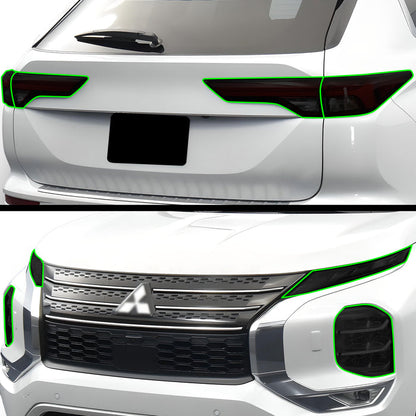 Full Headlight Taillight Precut Smoked PPF Tint Kit Film Overlay Fits Mitsubishi Outlander 2022 - 2025 - Bogar Tech Designs