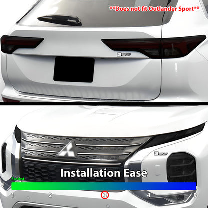 Full Headlight Taillight Precut Smoked PPF Tint Kit Film Overlay Fits Mitsubishi Outlander 2022 - 2025 - Bogar Tech Designs