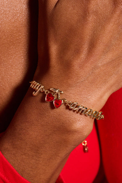 My Cherry Amour In-Line Chain Bracelet